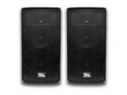 Seismic Audio Two Dual 10 Inch PA DJ Speaker Cabinets Live Sound Audio Karaoke