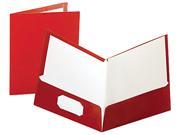 Tops Pendaflex 51718 High Gloss Laminated Folder 100 Sheet Capacity Crimson 25 Box