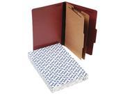 Pendaflex 6-Section Legal Pressboard 25-Point Classification Folders  Red  10/Box