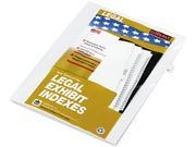 Kleer Fax 80008 80000 Series Legal Exhibit Index Dividers 1 26 Cut Tab H White 25 Pack