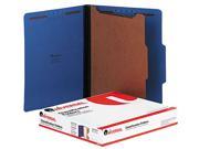 Universal 10201 Pressboard Classification Folders Ltr 4 Section Cobalt BE 10 bx