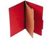 Universal 10213 Pressboard Classification Folders Lgl 4 Section Ruby Red 10 box