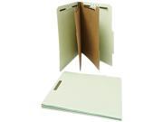 Universal 10273 Pressboard Classification Folder Letter 6 Section Gray Green