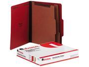 Universal 10303 Pressboard Classification Folders Letter 6 Section Ruby Red 10 bx
