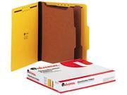 Universal 10304 Pressboard Classification Folders Letter 6 Section Yellow 10 box