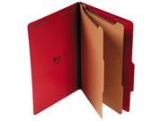 Universal 10313 Pressboard Classification Folders Legal 6 Section Ruby Red 10 box