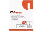 Universal 81104 Laser Printer Permanent Labels 4 x 1 1 3 Clear 700 per Pack