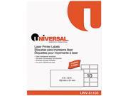 Universal 81105 Laser Printer Permanent Labels 2 x 4 Clear 500 per Pack