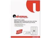 Universal 81201 Inkjet Printer Labels 2 5 8 x 1 Clear 30 Per Sheet 750 per Pack