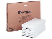 Universal 95220 Lift Off Lid File Storage Ltr Fiberboard 13 1 2 x 25 1 2 x 11 1 2 WE 12 Ctn