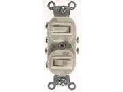 Leviton White Commercial Grade 3 Way AC Combination Switch Toggle