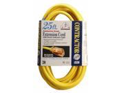 Coleman Cable 01697 25 12 3 Yellow American Contractor™ Single Tap Outdoor Extension Cord