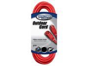 Coleman Cable 02409 100 14 3 Red Extension Cord