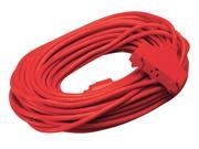 Coleman Cable 04219 100 14 3 Red 3 Outlet Round Red Extension Cord