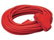 Coleman Cable 04218 50 14 3 Red 3 Outlet Round Red Extension Cord
