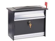 Solar Group MSK0000B Extra Large Black Mailsafe Lockable Security Mailbox
