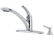 DELTA 470 PROMO DST Single Handle Kitchen Faucet with Pull Out Spout Stainless Steel