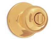 Kwikset 93001 500 Polished Brass Polo Knob Privacy Set