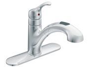 MOEN CA87316C Renzo One Handle Low Arc Pullout Kitchen Faucet Chrome