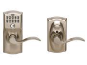 Schlage FE595VCAM619ACC Satin Chrome Accent Entry Lever Keypad Lock