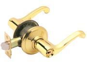 Schlage F51VFLA505 Bright Brass Flair Lever Entry Locksets