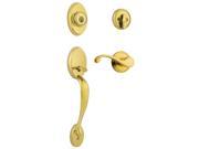 Kwikset 98001 125 Lifetime Polished Brass Smartkey™ Chelsea® Handleset With Cameron® Lever