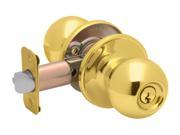 Dexter J54VCNA605 Bright Brass Corona Keyed Entry Knobs