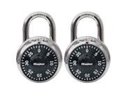 Master Lock 1500T 2 Pack Black Combination Padlocks