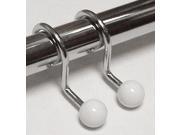 Zenith 98SS 12 Count Chrome Shower Curtain Hooks