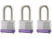 Master Lock 3TRILF No. 3 Padlock Three Pack