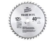 Vermont American 27204 12 Trade Duty® Series 40TSI Carbide Tipped Circular Saw Blade