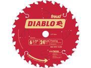 Freud D0624X 6 1 2 24T Diablo™ Circular Saw Framing Blade