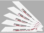 Milwaukee 48 00 5091 5 Pack 6 8 12 TPI Super Sawzall® All Purpose Blades