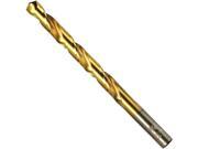 Irwin Tools 1 2 Titanium Nitride Coated High Speed Steel Fractional Straight Shank Jobber Length Drill Bit