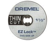 DREMEL 5 Count 1 1 2 EZ Lock™ Thin Reinforced Cut Off Wheel
