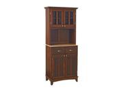 Home Styles 5001 0071 72 Medium Cherry Buffet Server w Natural Wood Top and Cottage Oak Hutch