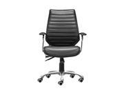 Zuo Modern 205164 Enterprise Low Back Office Chair Black