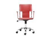 Zuo Modern 205184 Trafico Office Chair Red