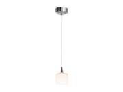 Access Lighting Zeta Low Voltage Pendant with Hermes Glass 1 Light Brushed Steel Finish w Opal Glass
