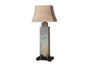 Uttermost Carolyn Kinder Slate Tall Table Lamp The Base Is Made Of Real Hand Carved Slate with Hammered Copper Details. Due To The Natural Material Being Used E