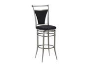 Hillsdale Furniture Cierra Swivel Counter Stool Pewter and Black