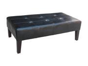 4D Concepts 550072 Large Faux Leather Coffee Table Black