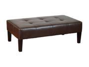 4D Concepts 550070 Large Faux Leather Coffee Table Brown