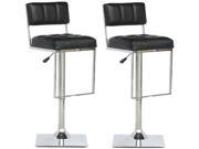 CorLiving DAB 808 B Square Tufted Adjustable Bar Stool in Leatherette set of 2