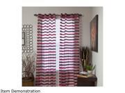 Lavish Home Set of 2 Arla Grommet Curtain Panel Wine Red