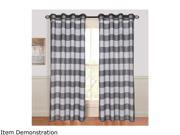 Lavish Home Set of 2 Sofia Grommet Curtain Panel Black
