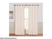 Lavish Home Mia Jacquard Grommet Curtain Panel Beige