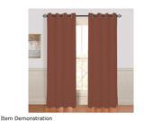 Lavish Home Mia Jacquard Grommet Curtain Panel Brown
