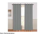 Lavish Home Mia Jacquard Grommet Curtain Panel Dark Grey