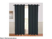 Lavish Home Olivia Jacquard Grommet Curtain Panel Black